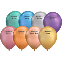7" Chrome Latex Balloons (100 Ct)
