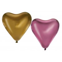 12" Luxe Satin Heart Shaped Latex Balloons (6 Ct)