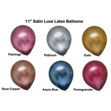 11" Luxe Satin Latex Balloons (50 Ct)